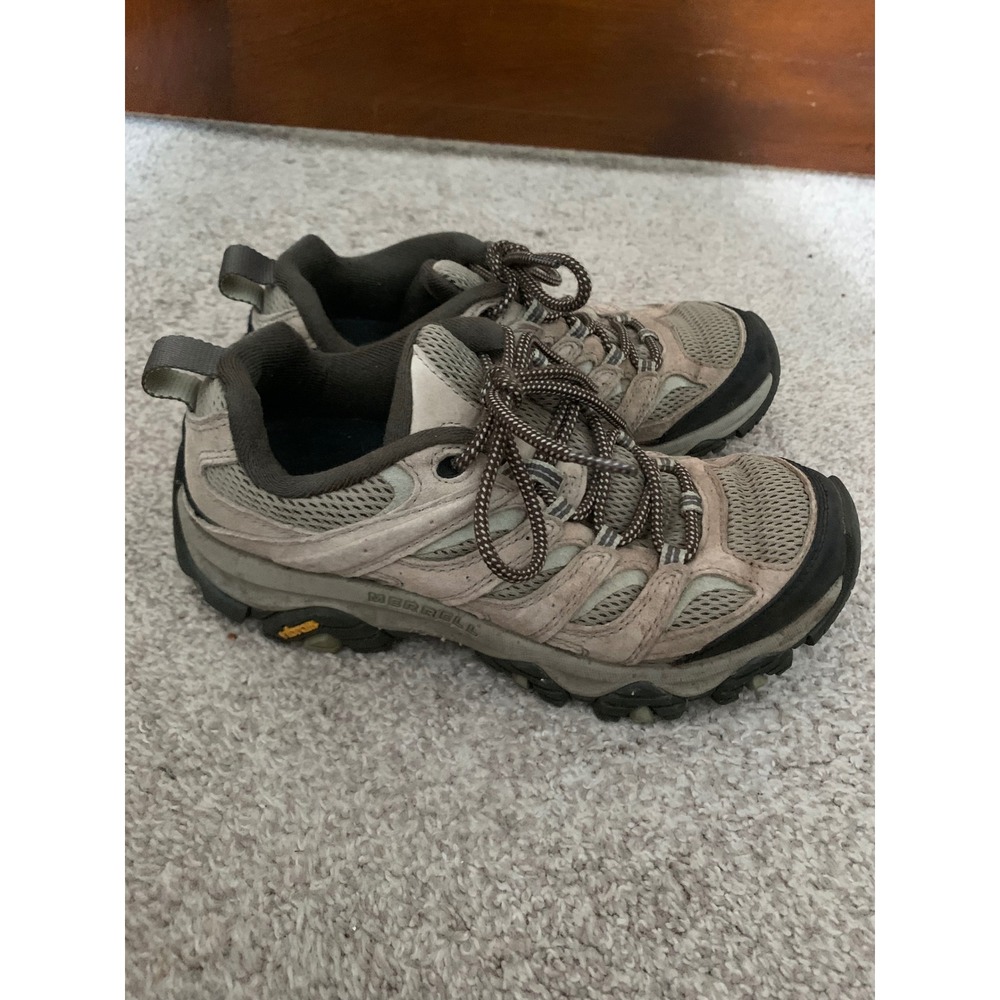 Merrell Moab 2 Vent Hiking Shoes Womens 7 Taupe Mesh Suede Low Top J035882